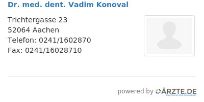 Dr med dent vadim konoval