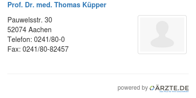 Prof dr med thomas kuepper