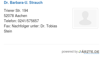 Dr barbara u strauch
