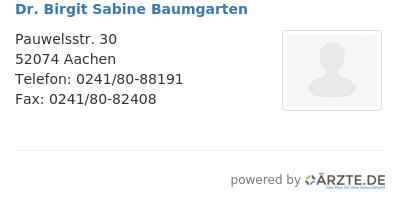 Dr birgit sabine baumgarten