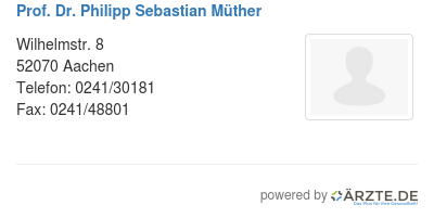 Prof dr philipp sebastian muether