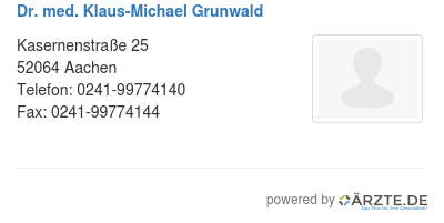 Dr med klaus michael grunwald