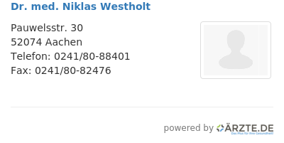 Dr med niklas westholt