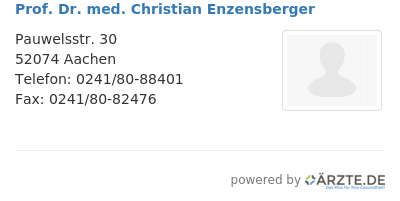 Prof dr med christian enzensberger