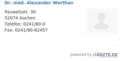 Dr med alexander werthan