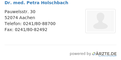 Dr med petra holschbach
