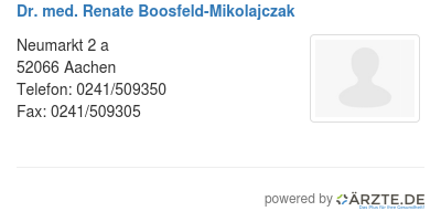 Dr med renate boosfeld mikolajczak