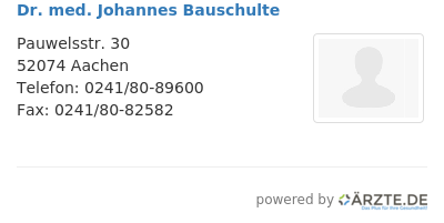 Dr med johannes bauschulte 586873