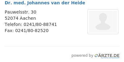 Dr med johannes van der heide