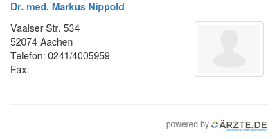 Dr med markus nippold