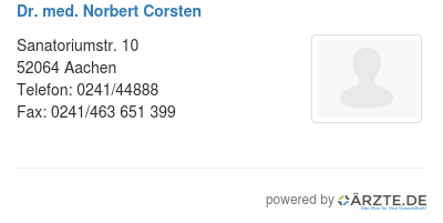 Dr norbert corsten