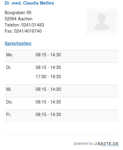 Dr med claudia mellies