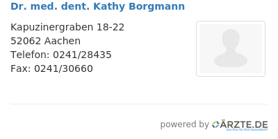 Dr med dent kathy borgmann