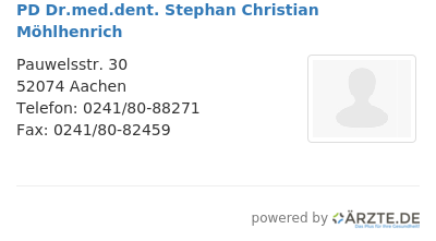 Pd dr med dent stephan christian moehlhenrich