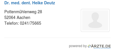 Dr med dent heike deutz