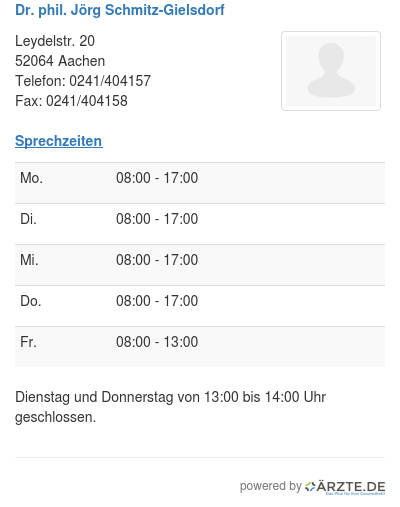 Dr phil joerg schmitz gielsdorf