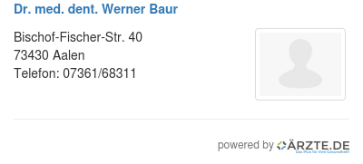 Dr med dent werner baur
