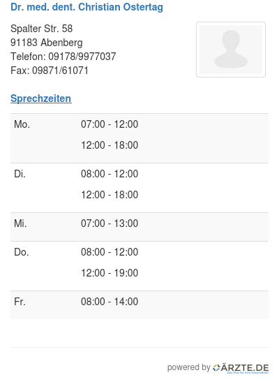 Dr med dent christian ostertag