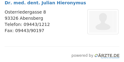 Dr med dent julian hieronymus 652865