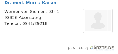 Dr med moritz kaiser