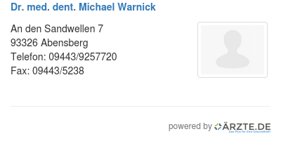 Dr med dent michael warnick