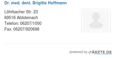 Dr med dent brigitte hoffmann