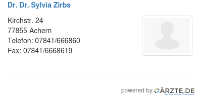 Dr dr sylvia zirbs