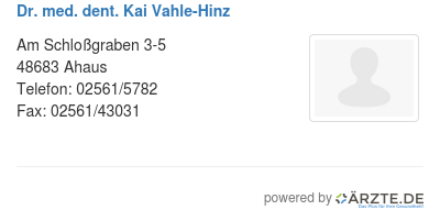 Dr med dent kai vahle hinz