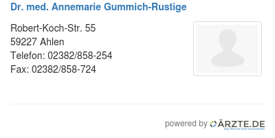 Dr med annemarie gummich rustige