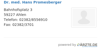 Dr med hans promesberger