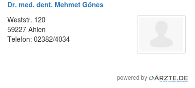 Dr med dent mehmet goenes