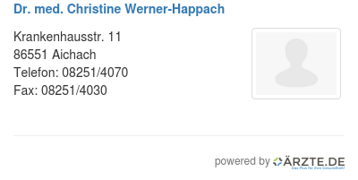 Dr med christine werner happach