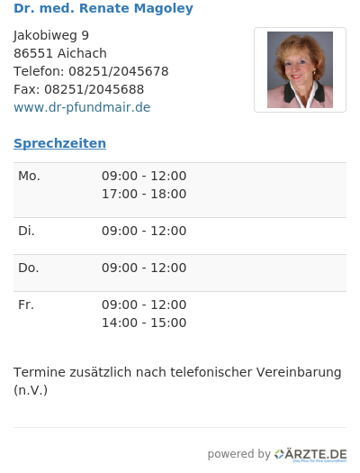 Dr med renate magoley
