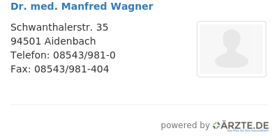 Dr med manfred wagner 450053