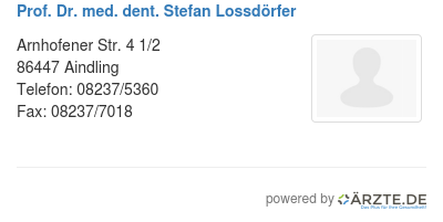 Prof dr med dent stefan lossdoerfer