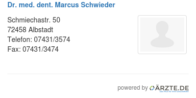 Dr med dent marcus schwieder