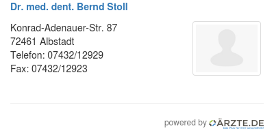 Dr med dent bernd stoll 253212
