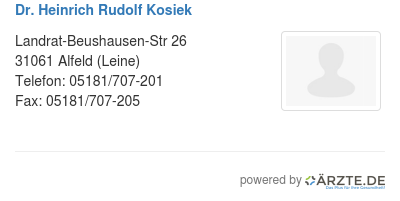 Dr heinrich rudolf kosiek