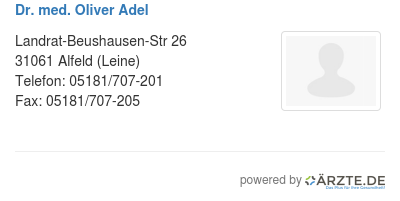 Dr med oliver adel