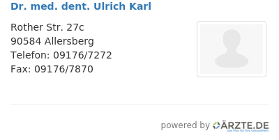 Dr med dent ulrich karl