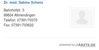 Dr med sabine schenz