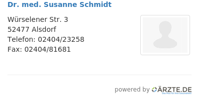 Dr med susanne schmidt 293859
