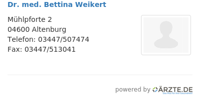 Dr med bettina weikert