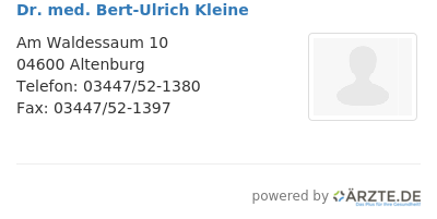 Dr med bert ulrich kleine
