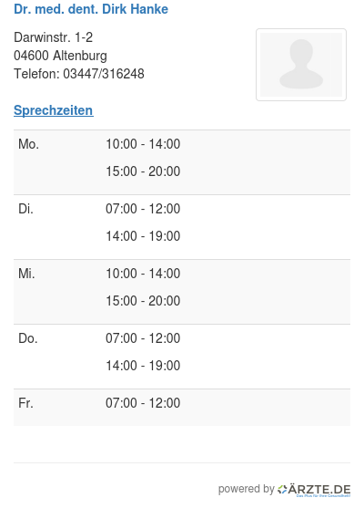 Dr med dent dirk hanke