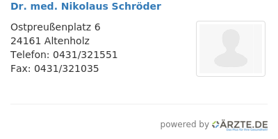 Dr med nikolaus schroeder