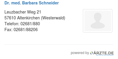 Dr med barbara schneider 569999