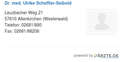 Dr med ulrike scheffler seibold