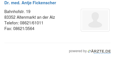 Dr med antje fickenscher