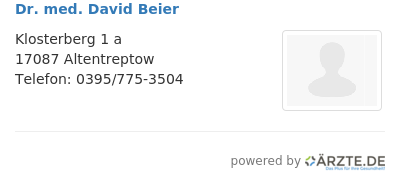 Dr med david beier